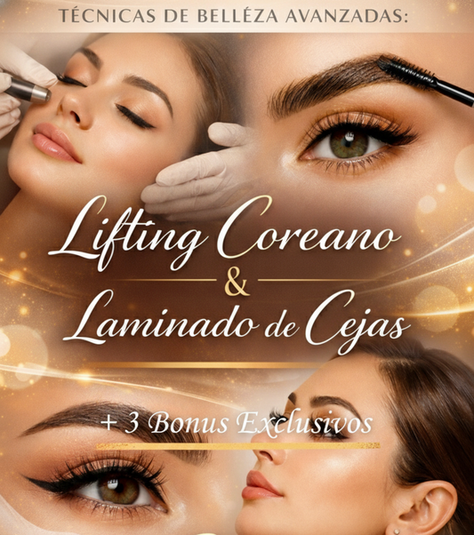 Master Glow: Pack Emprendedora de lifting coreano & laminado de cejas + 3 bonos exclusivos